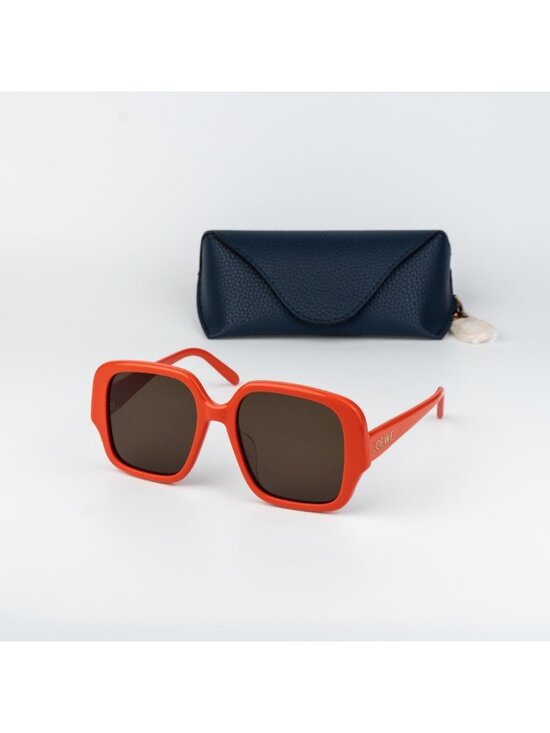 Loewe Women Sunglasses Shiny Orange Brown Square LW40134U 42E NEW AUTHENTIC main image 7